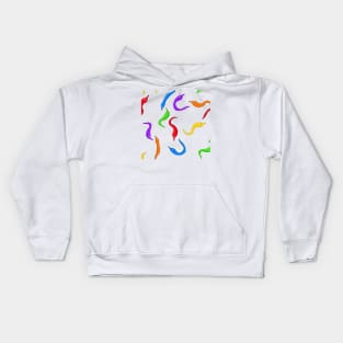 Worm on a string Kids Hoodie